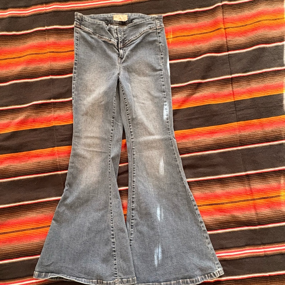 Free People Gray Flare Jeans